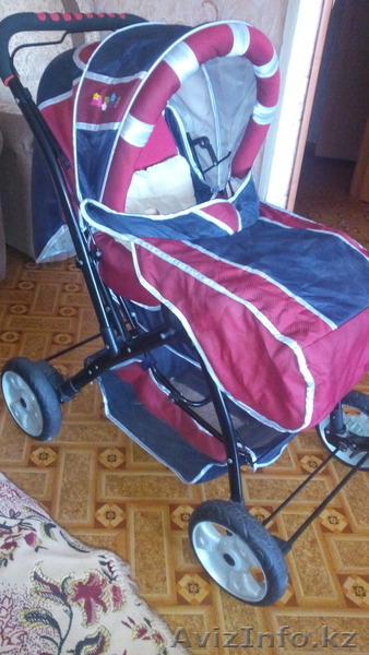продам коляску зима-лето,в очень хорошем состоянии,бордово-синего цвета - Изображение #1, Объявление #1414188