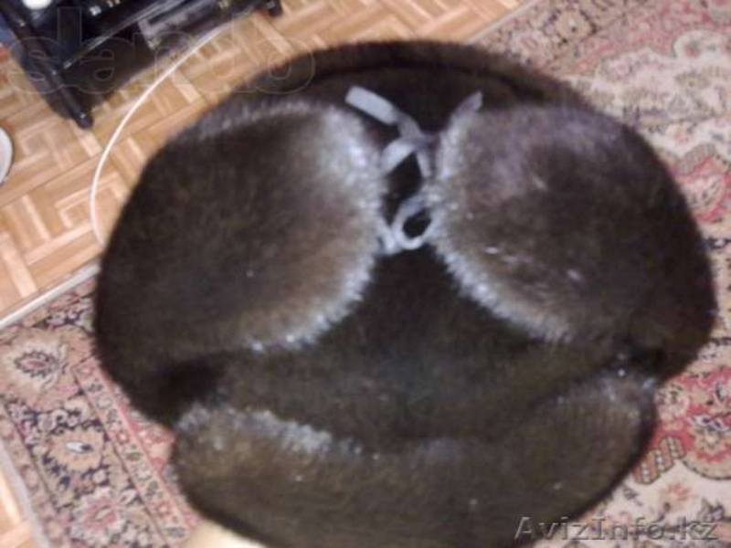 Продаю шапку норковую. Тёмно-коричневая, не стриженая норка, новая не  - Изображение #2, Объявление #1004982